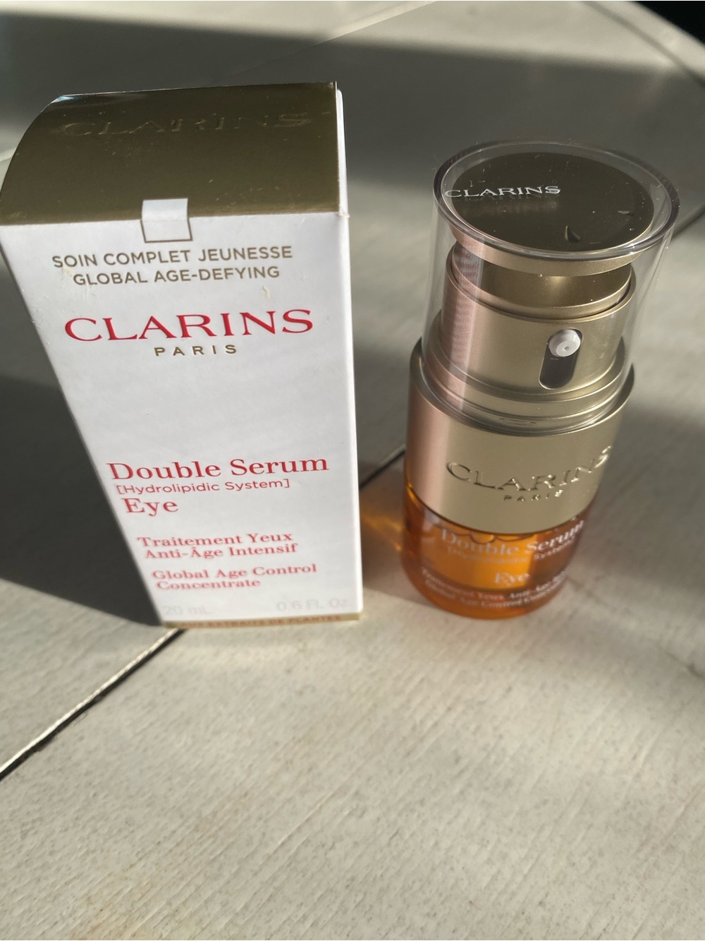Clarins Double Serum Eye - Gold & Orange Accents